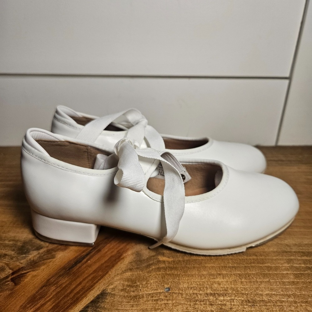 Bloch Annie Tyette White Tap Shoes Girls Size 1.5W Techno Tap NIB S0350G